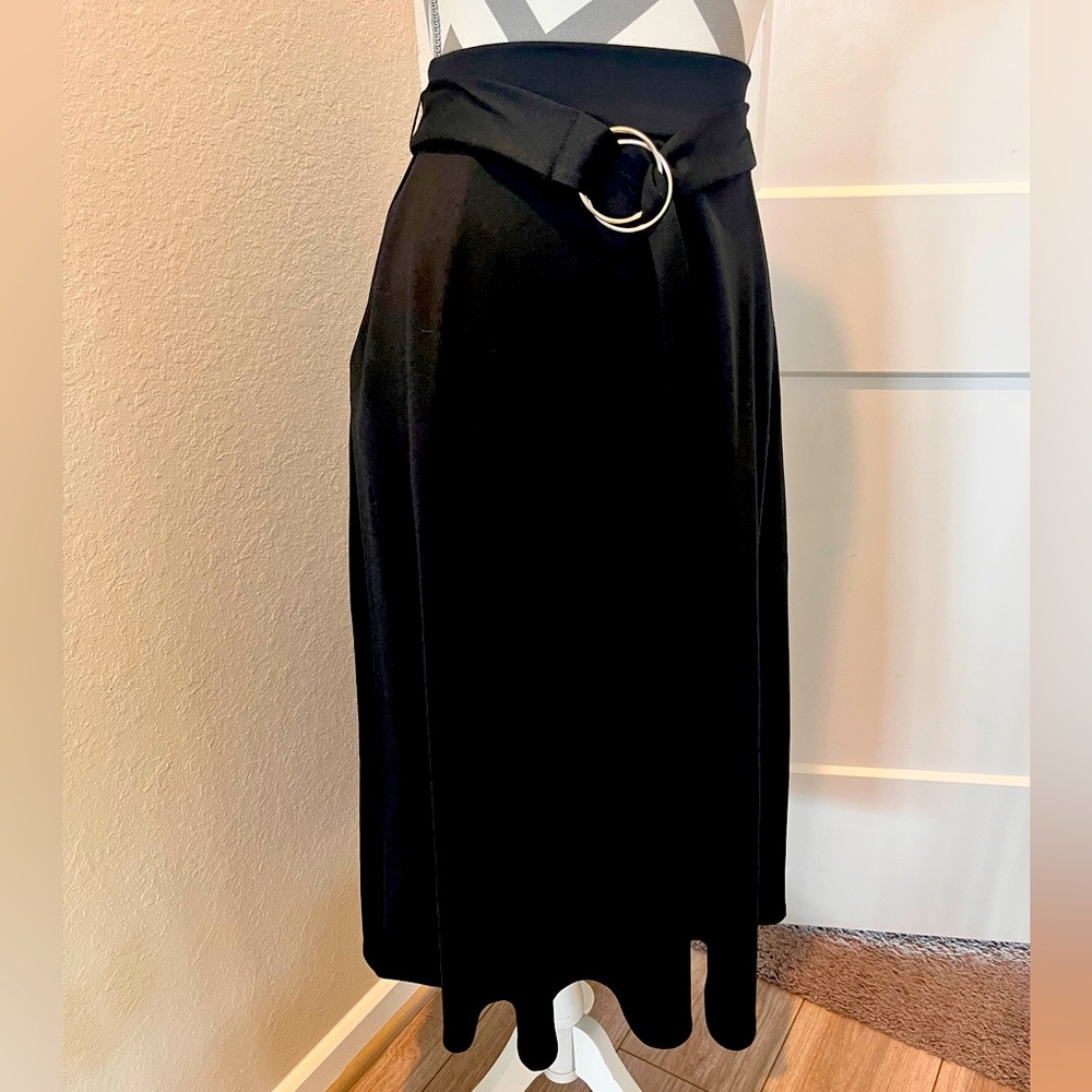 COPY - Worthington belted Long skirt With Belt and Pockets NWT Black..